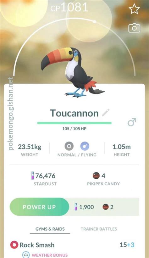 Toucannon (Pokémon GO) .
